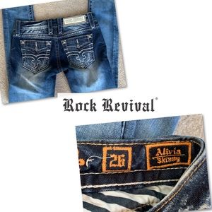 Rock Revival Jeans - Rock Revival Alivia Skinny Jeans SZ 26 x 31 Rock Revival Jeans - Rock Revival Alivia Skinny Jeans SZ 26 x 31